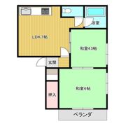 三堀荘の間取り画像