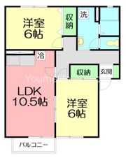 グリーンビレッジ Cの間取り画像