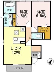 ライスフィールド ハピネス Aの間取り画像