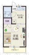 厚木市温水アパートの間取り画像