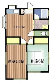 矢島ハイツAの間取り画像