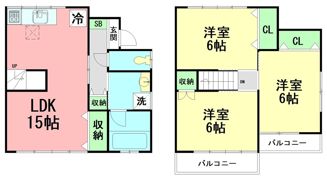 やすらぎハイツ A棟の間取り画像