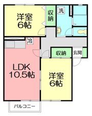 グリーンビレッジ Cの間取り画像
