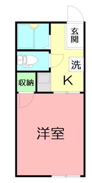 丸山荘Bの間取り画像