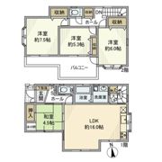 妻田東戸建の間取り画像