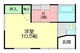 内田貸家手前の間取り画像