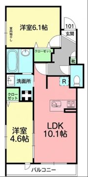 メゾンドアロの間取り画像