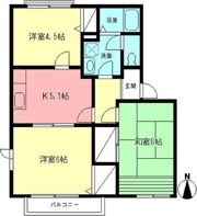 カルム小向Aの間取り画像