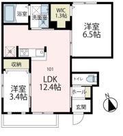 フロールB棟の間取り画像