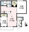 フロールB棟の間取り画像