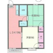 芦添ハイツ1号の間取り画像