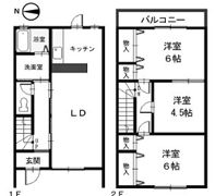 小野テラスハウスの間取り画像