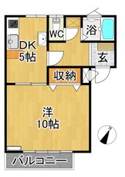 ドルチェ桜川 Aの間取り画像