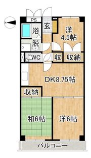 シティパレス中央の間取り画像