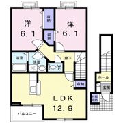 バスケ ド フルール Aの間取り画像