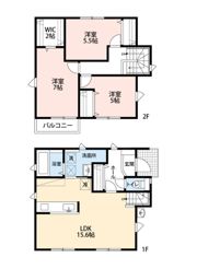 笹谷字稲場貸家（西）の間取り画像