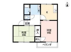 ハトヤグリーンハイツAの間取り画像