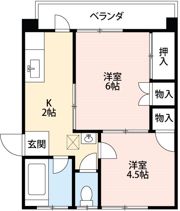 堀川マンションAの間取り画像