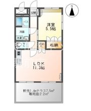 プリオール花の間取り画像