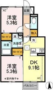 ハニーテラスの間取り画像