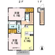 サニー矢倉下 Aの間取り画像