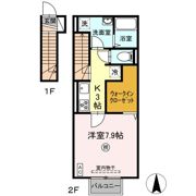 D－room小倉寺 Aの間取り画像