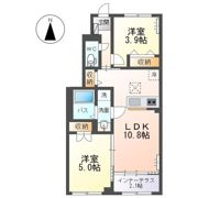笹谷字古屋前新築アパートの間取り画像