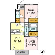 カーサ・リリー Dの間取り画像