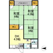 小倉寺コーポの間取り画像