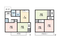 沖高貸家の間取り画像