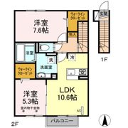 リーフガーデン WESTの間取り画像