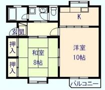 竹内町ハイツIIの間取り画像