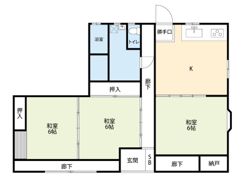 伊達中志和田 平家の間取り画像