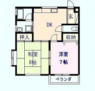 カーサー弥生Cの間取り画像