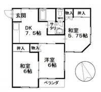 泉ニューコーポの間取り画像