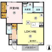 シャンピア Bの間取り画像