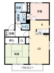 サンバリューBの間取り画像