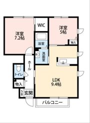 ビューバレー森合Aの間取り画像