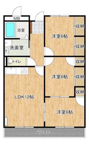 M＆Bヒューマンズ花水木の間取り画像