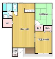 リープ・フロッグ Bの間取り画像