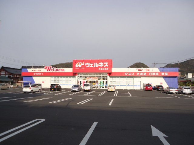 近くのドラッグストアウェルネス大田中央店まで400m（徒歩5分）