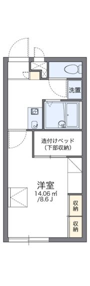 レオパレス古志大橋北サイドの間取り画像