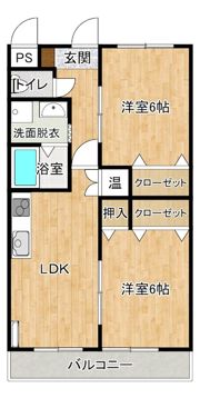 エーデルハウスBの間取り画像