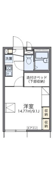 レオパレスアムールコートの間取り画像