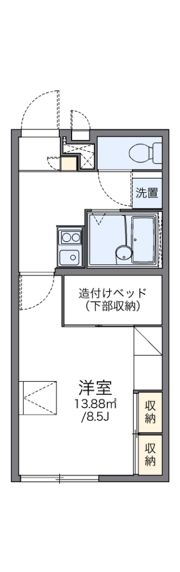 レオパレスKの間取り画像