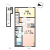（仮）リバーヒルズ渡橋町1LDKの間取り画像