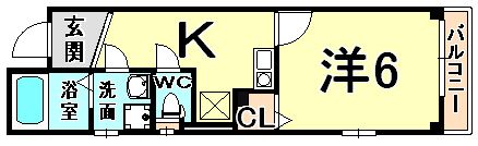 クリアハイム出屋敷の間取り画像
