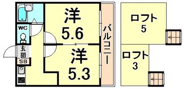 モナムール武庫之荘の間取り画像