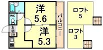 モナムール武庫之荘の間取り画像
