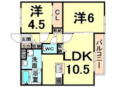 グランコート塚口の間取り画像